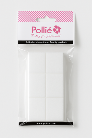 Pollié - Bolsa de 6 limas mini bloque de 2 caras profesional